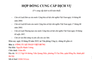 Hợp đồng dịch vụ là gì ? Quy định của pháp luật về hợp đồng dịch vụ